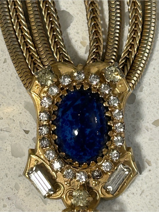 Hobe Jewelry - Vintage Hobe’  57 stunning necklace 
Royal blue with rhinestones